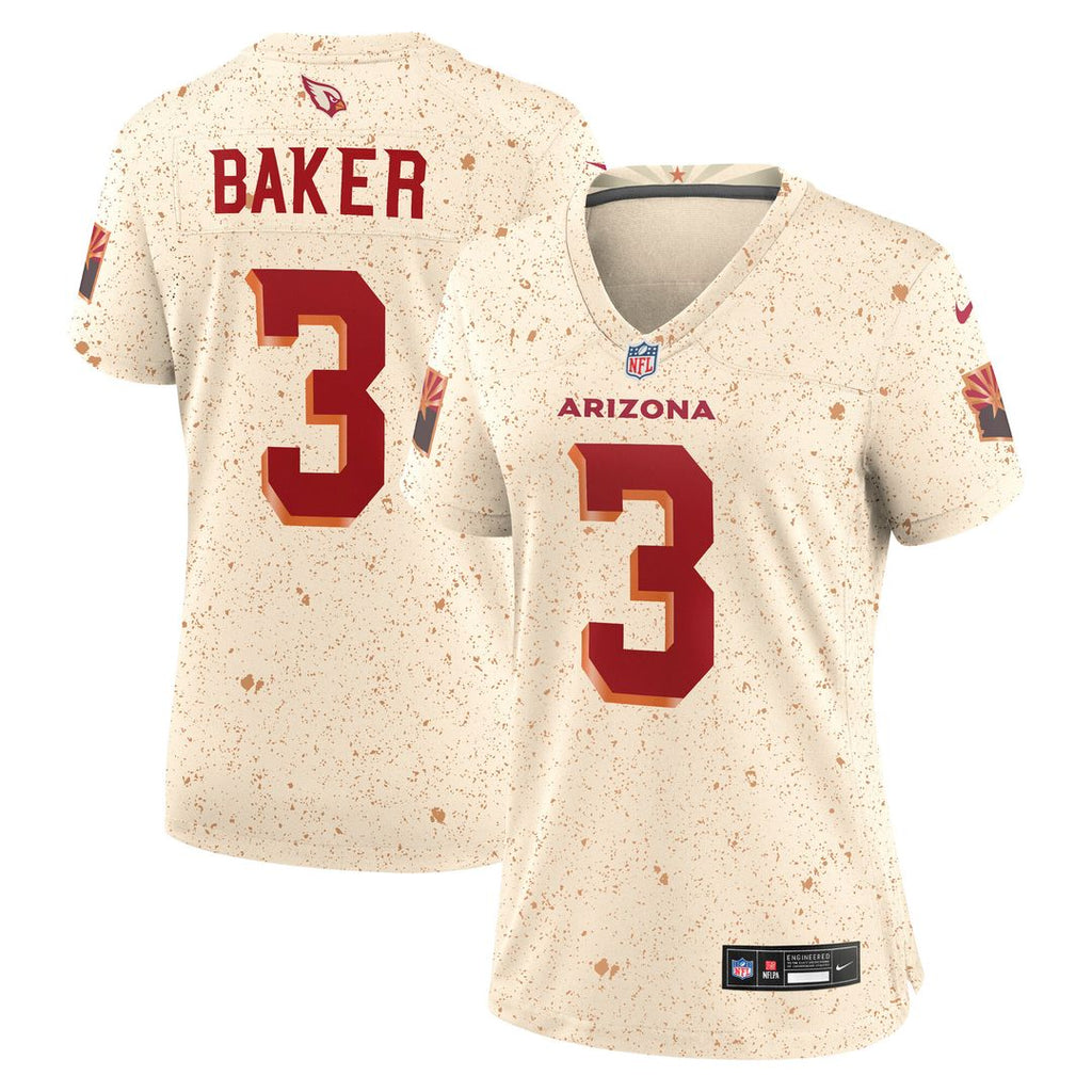 Budda Baker Arizona Cardinals Women's 2025 Rivalries Collection Game Jersey - Natural