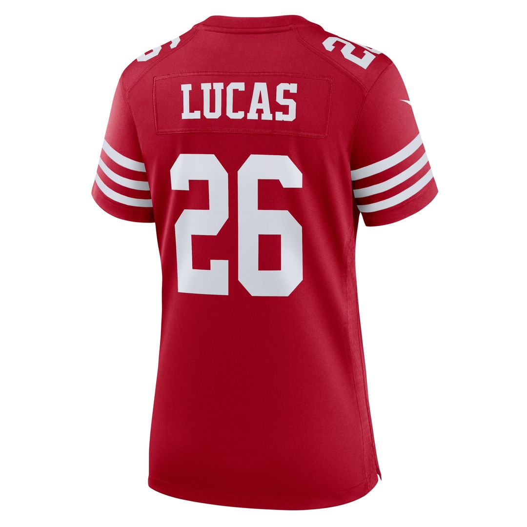 Chase Lucas San Francisco 49ers Women's Team Game Jersey - Scarlet