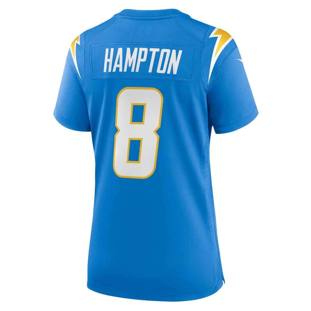 Omarion Hampton Los Angeles Chargers Women's Team Game Jersey - Powder Blue