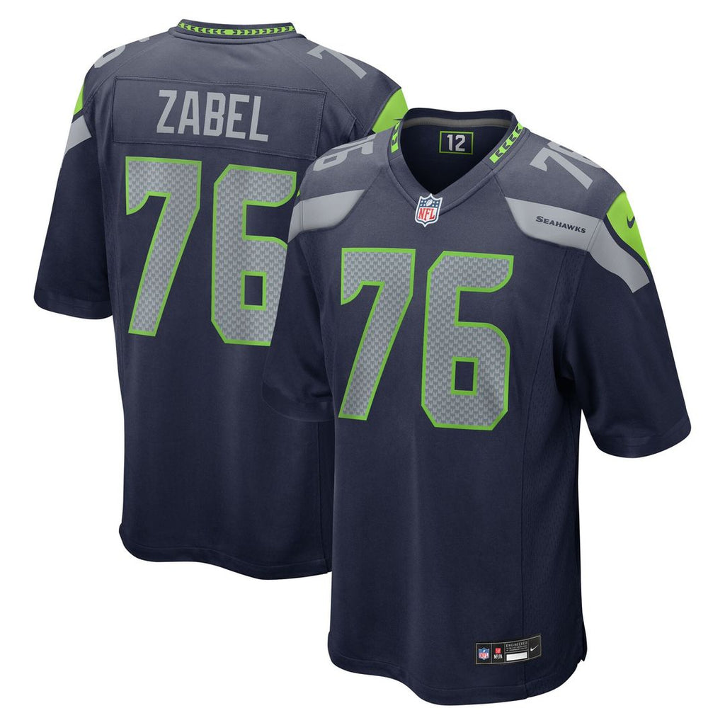 Grey Zabel Seattle Seahawks Team Game Jersey - Navy