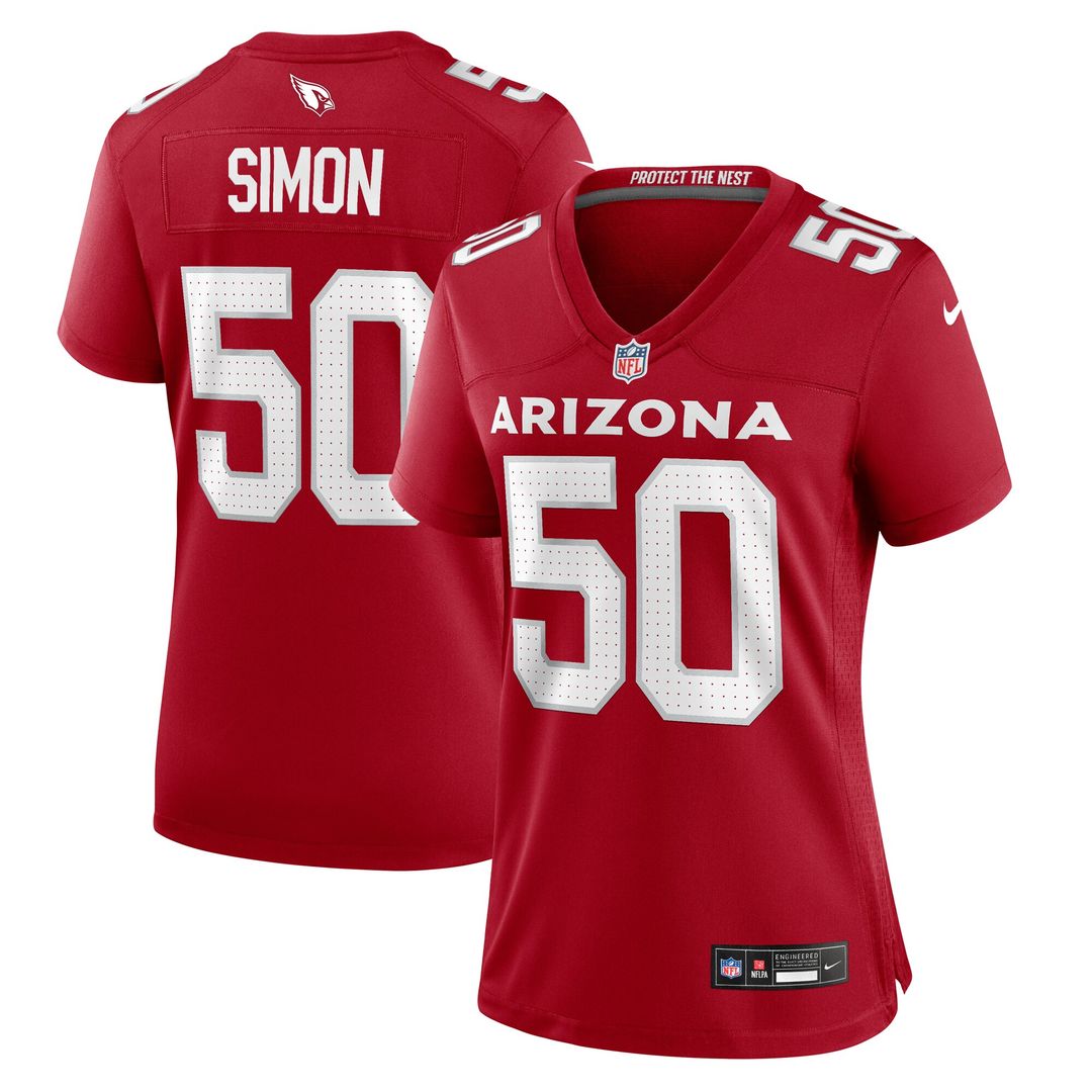 Cody Simon Arizona Cardinals Women's Team Game Jersey - Cardinal