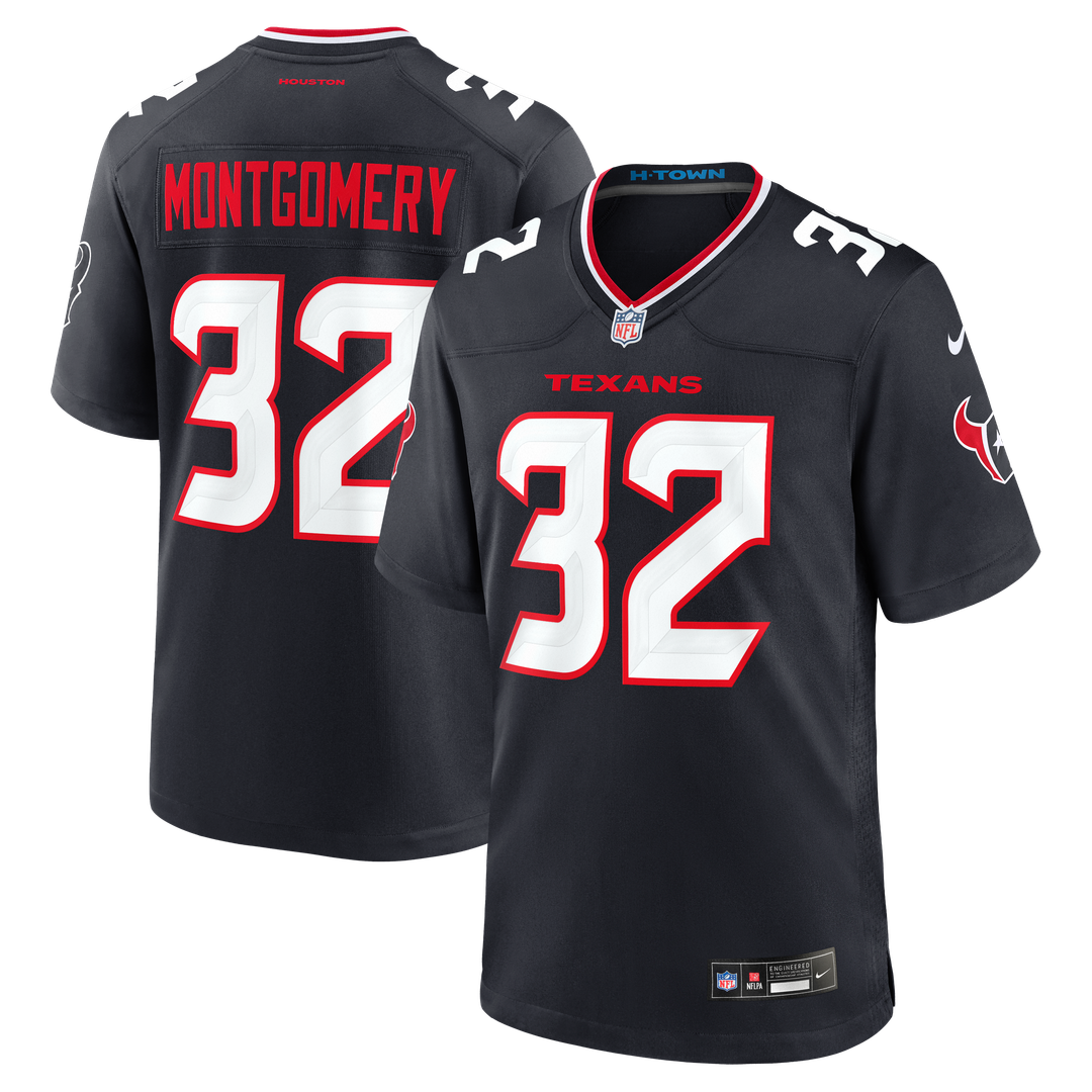 David Montgomery Houston Texans Game Jersey - Navy