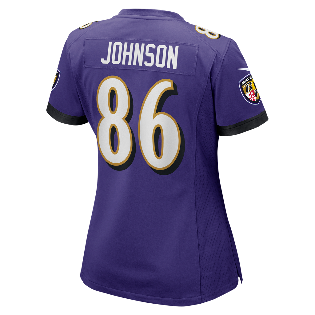 Cornelius Johnson Baltimore Ravens Women's Team Game Jersey - Purple