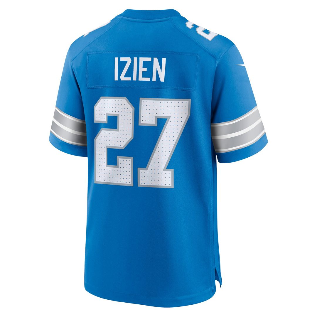 Christian Izien Detroit Lions Team Game Jersey - Blue