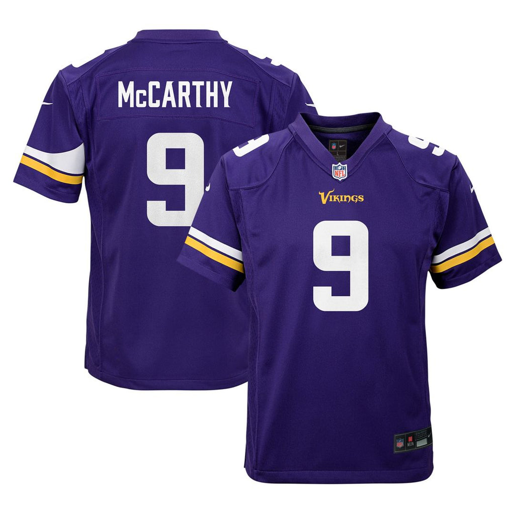 J.J. McCarthy Minnesota Vikings Youth Game Jersey - White