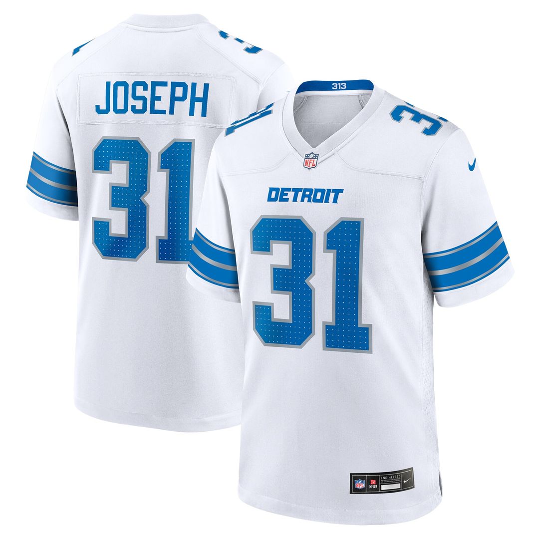 Kerby Joseph Detroit Lions Game Jersey - White