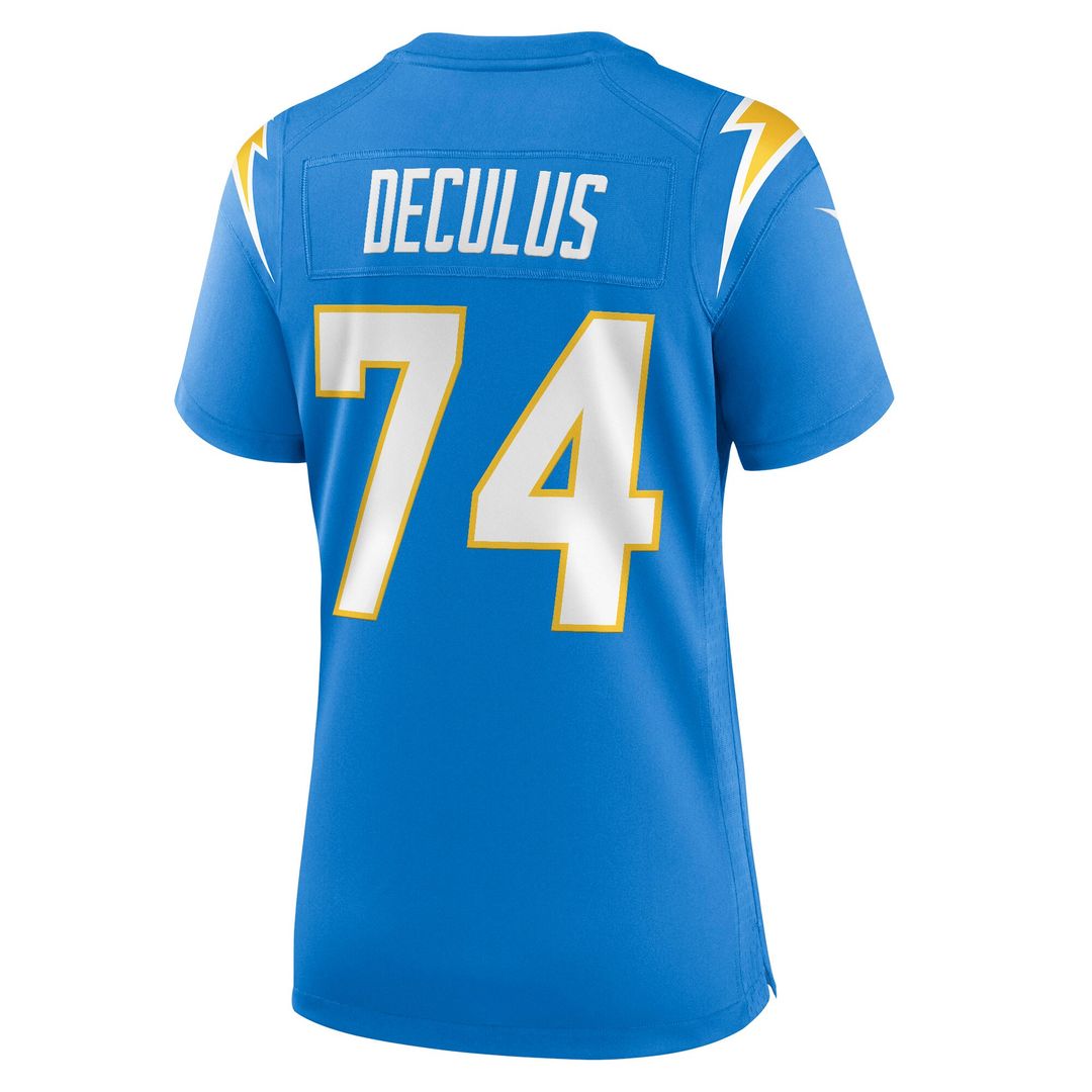 Austin Deculus Los Angeles Chargers Women's Team Game Jersey - Powder Blue