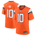 Bo Nix Denver Broncos Youth Game Jersey - Orange