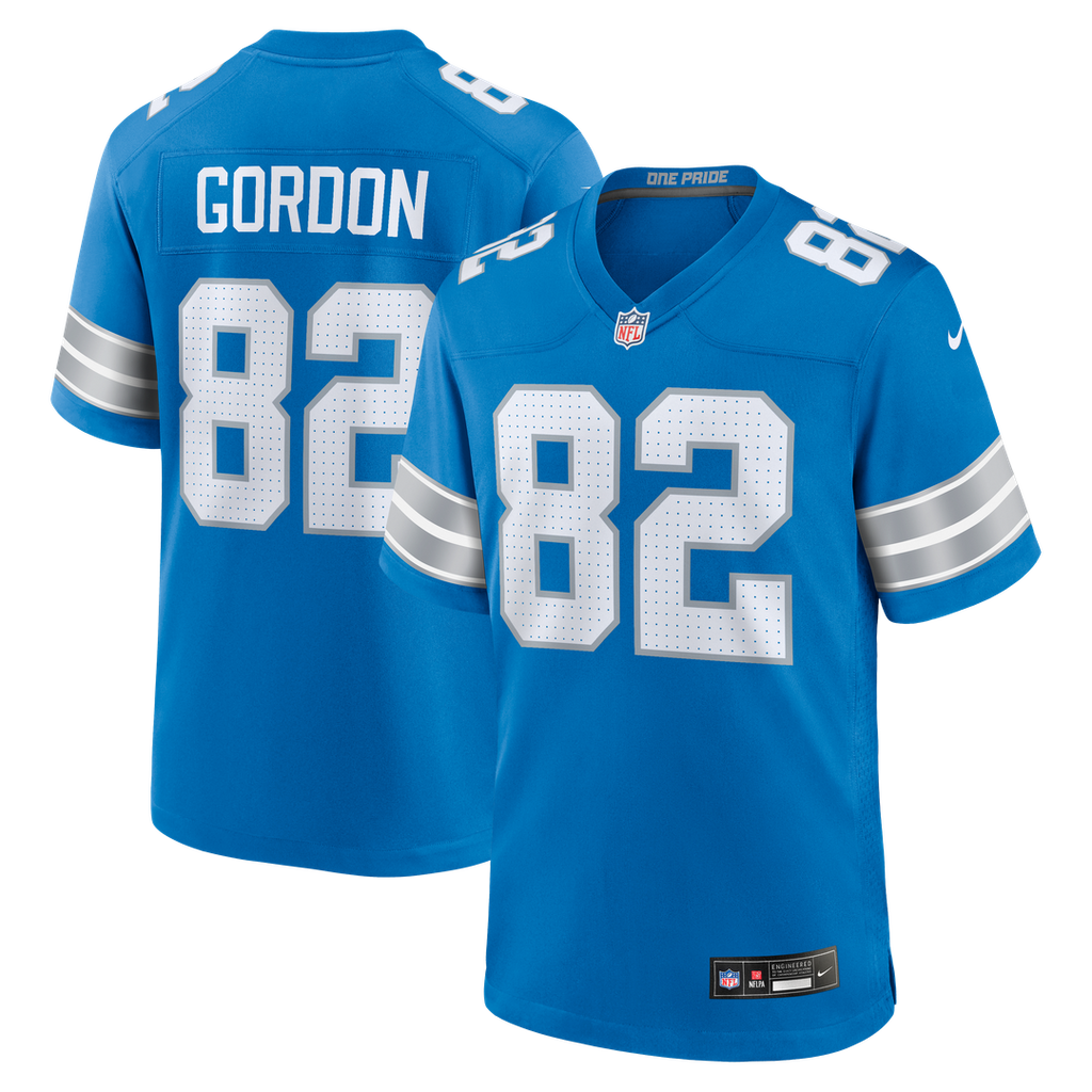Thomas Gordon Detroit Lions Team Game Jersey - Blue