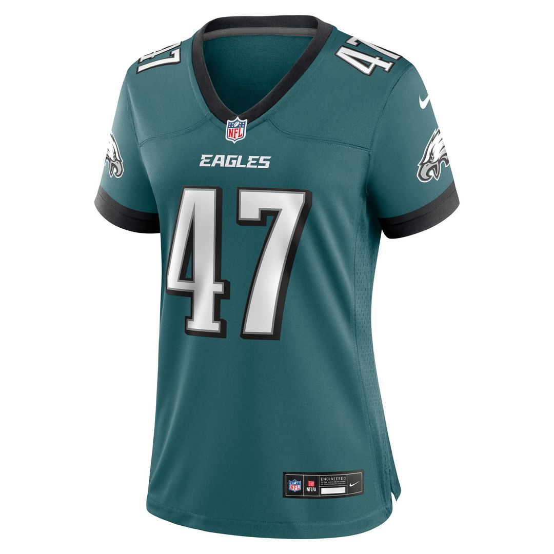 Charley Hughlett Philadelphia Eagles Women's Team Game Jersey - Midnight Green