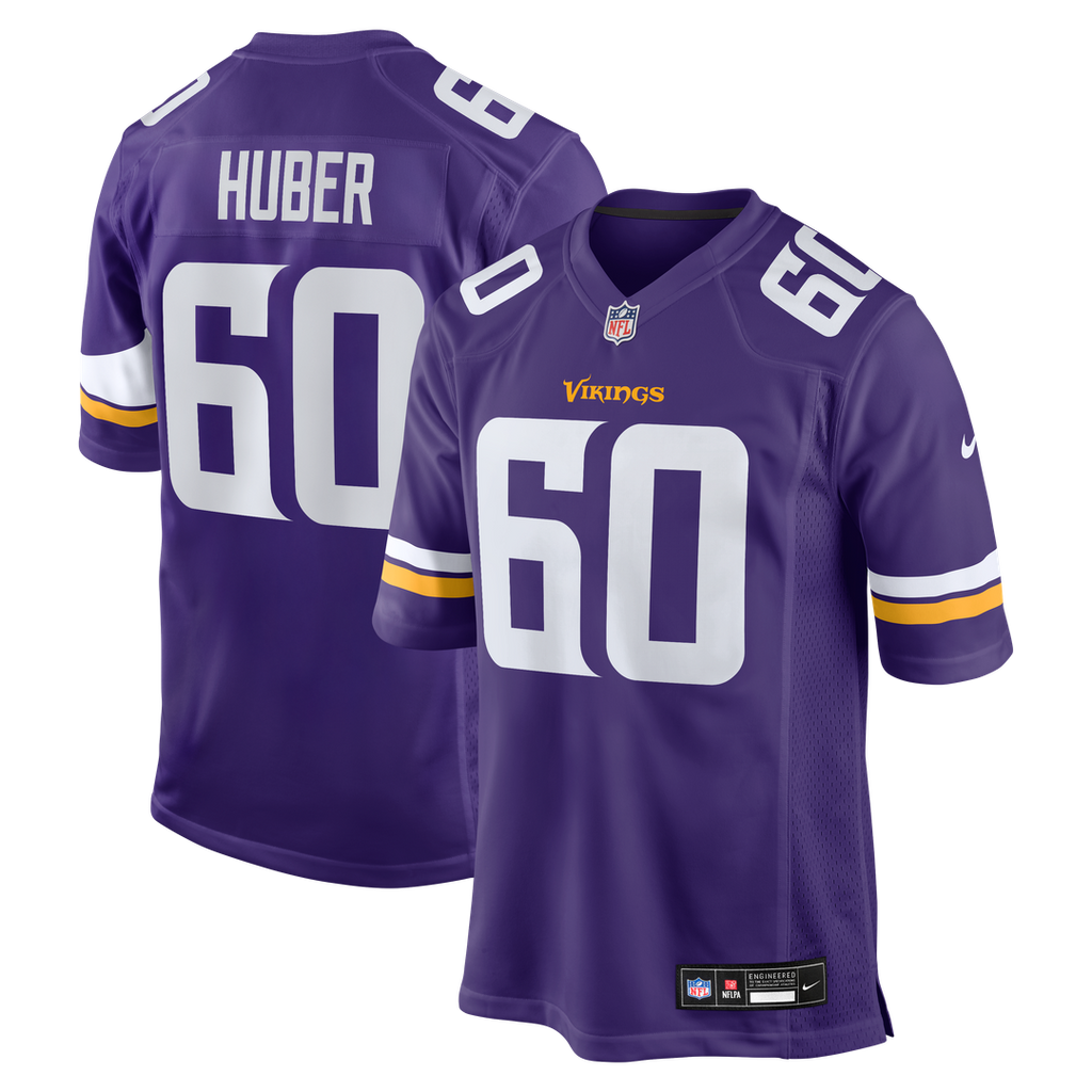 Joe Huber Minnesota Vikings Team Game Jersey - Purple