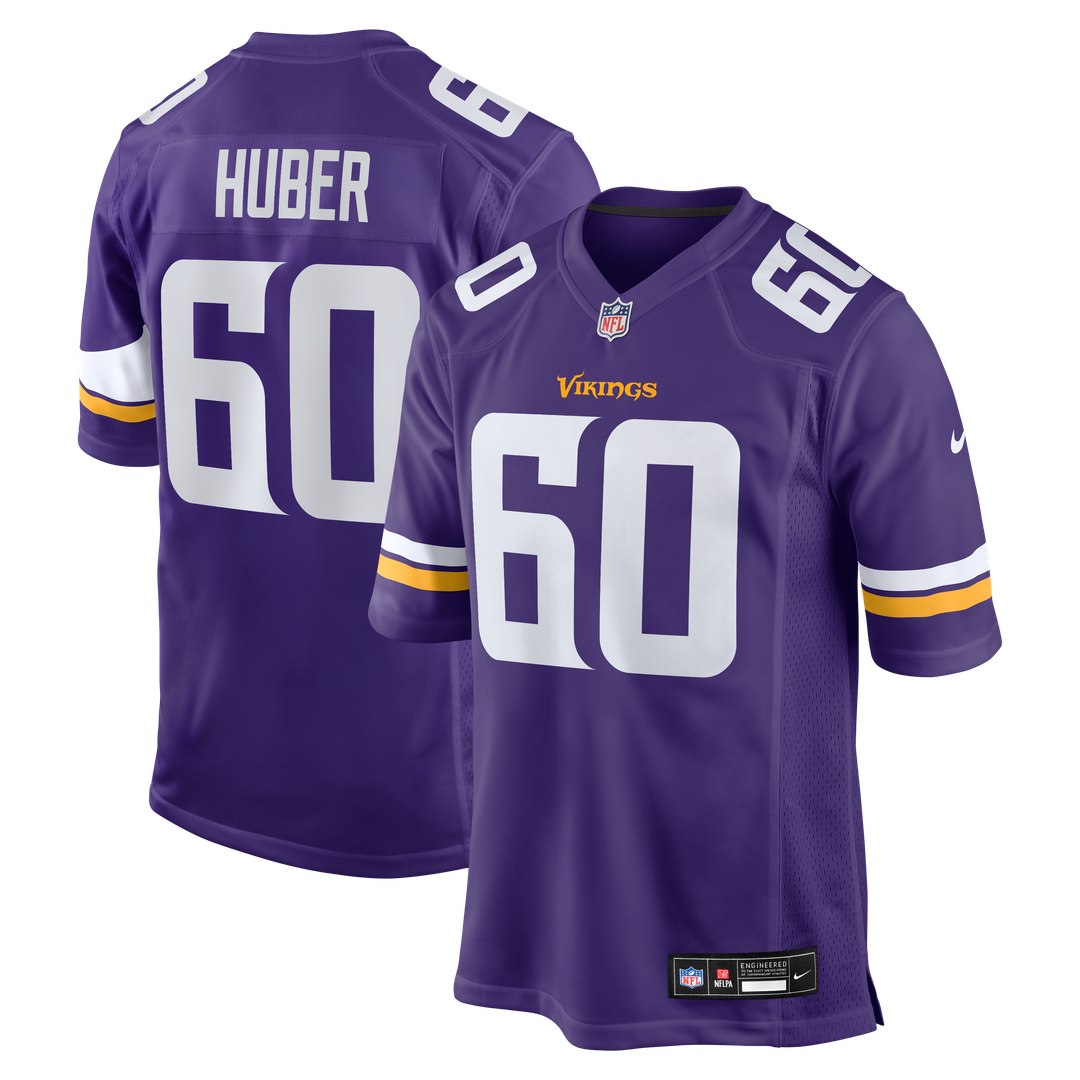 Joe Huber Minnesota Vikings Team Game Jersey - Purple