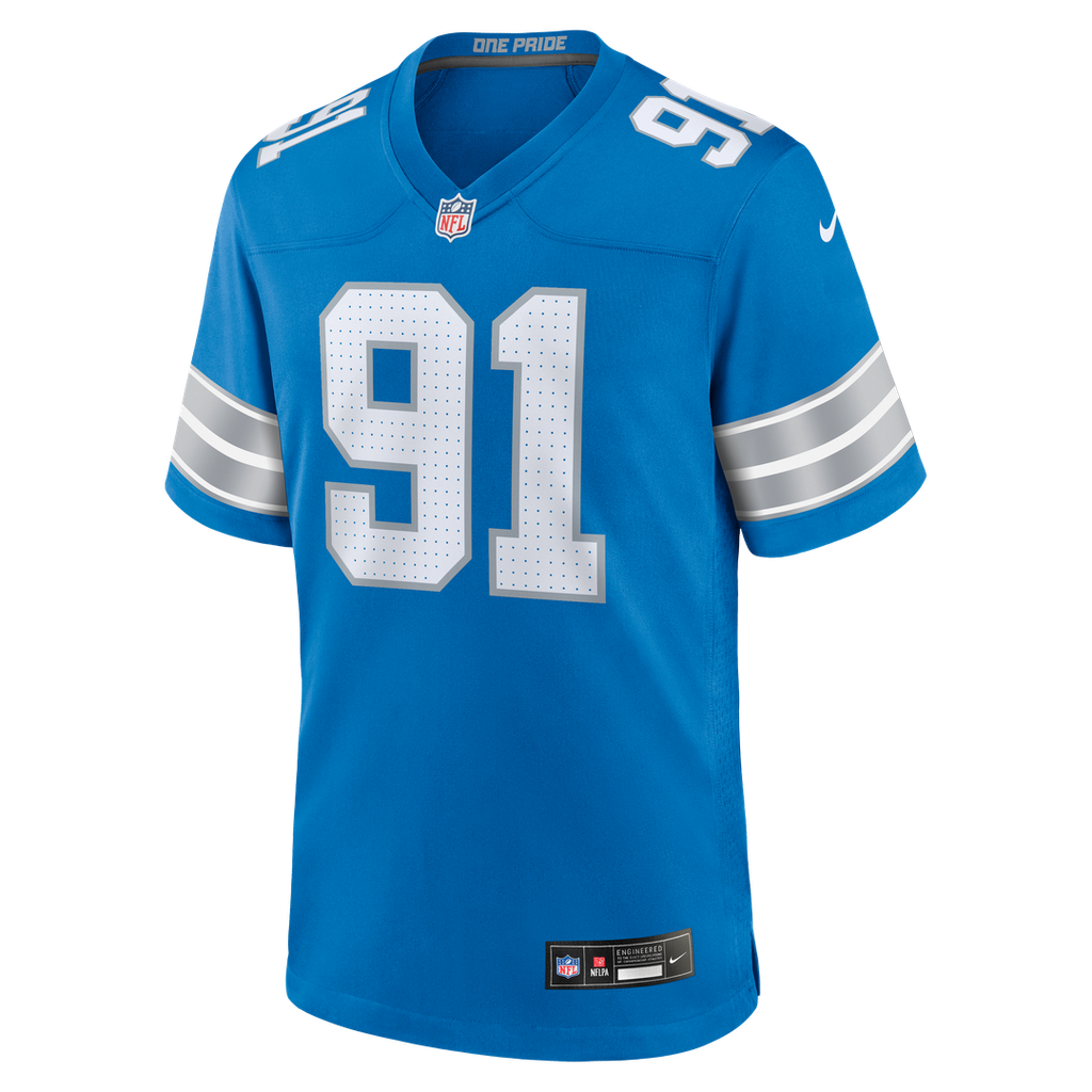 Tyleik Williams Detroit Lions Team Game Jersey - Blue