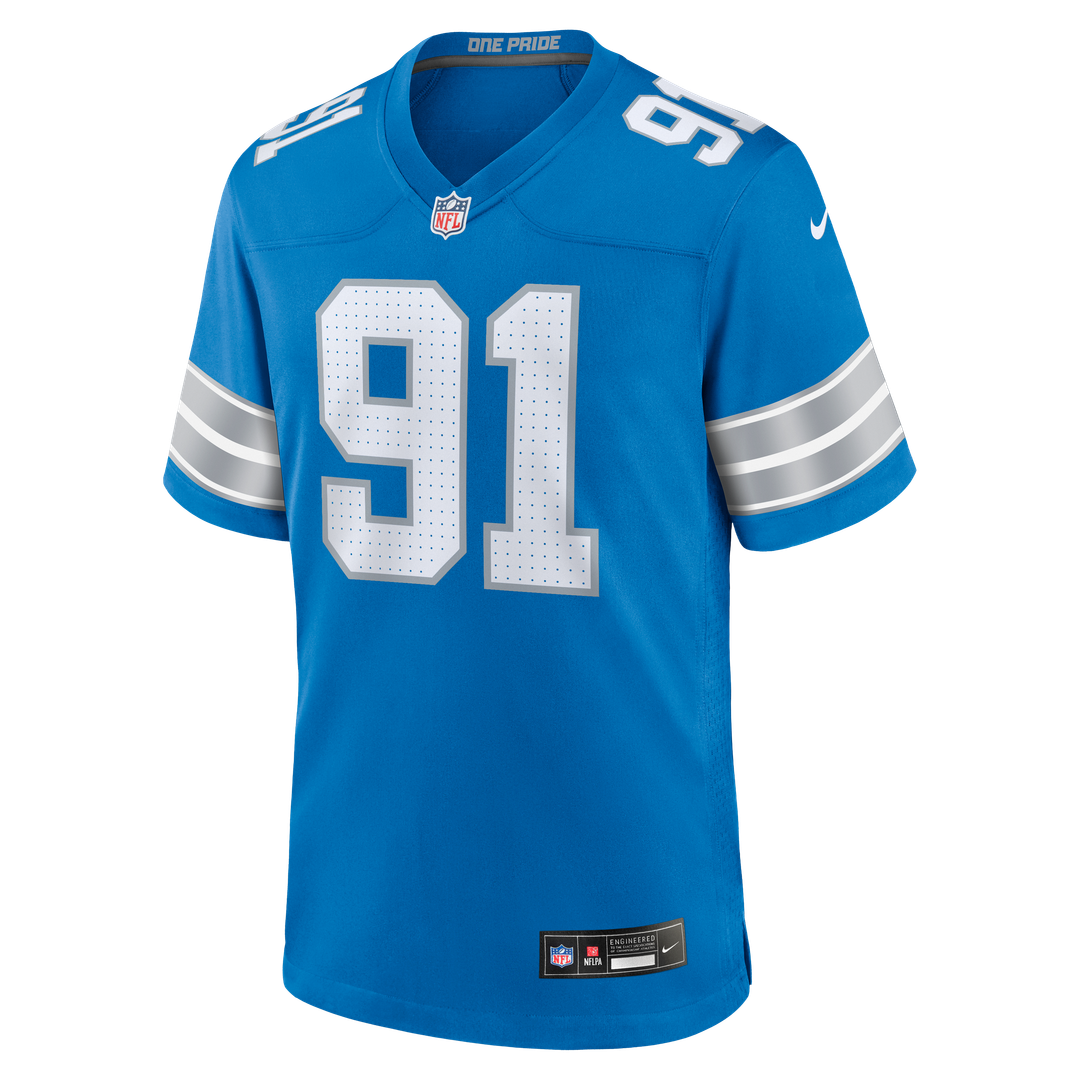 Tyleik Williams Detroit Lions Team Game Jersey - Blue