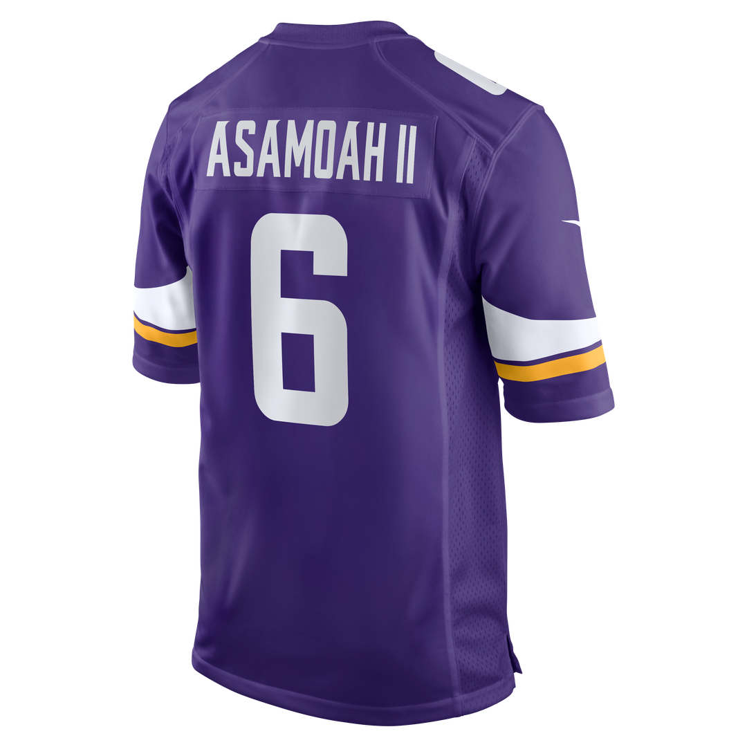 Brian Asamoah II Minnesota Vikings Game Jersey - Purple