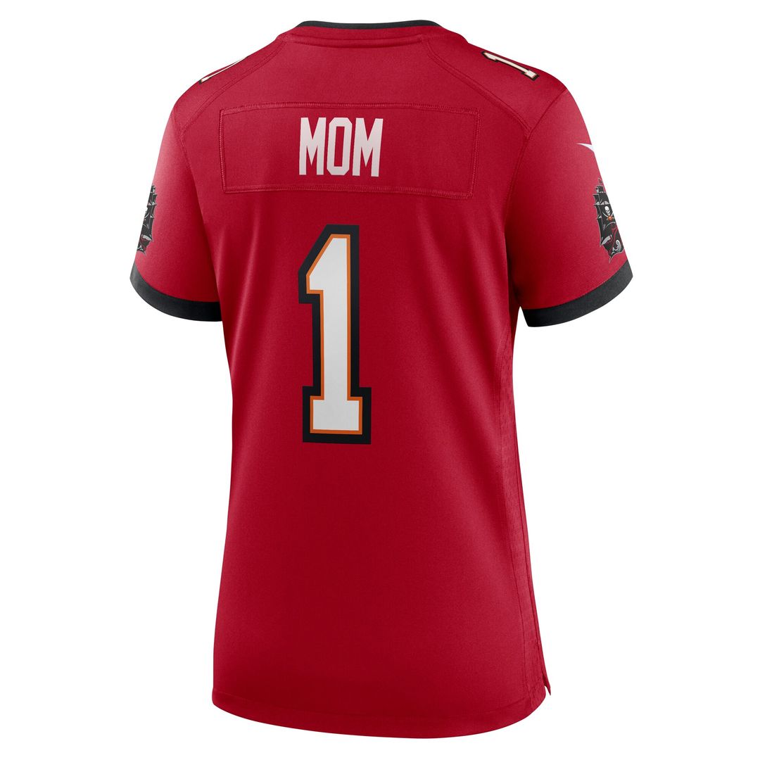Number 1 Mom Tampa Bay Buccaneers Women's Game Jersey - Red