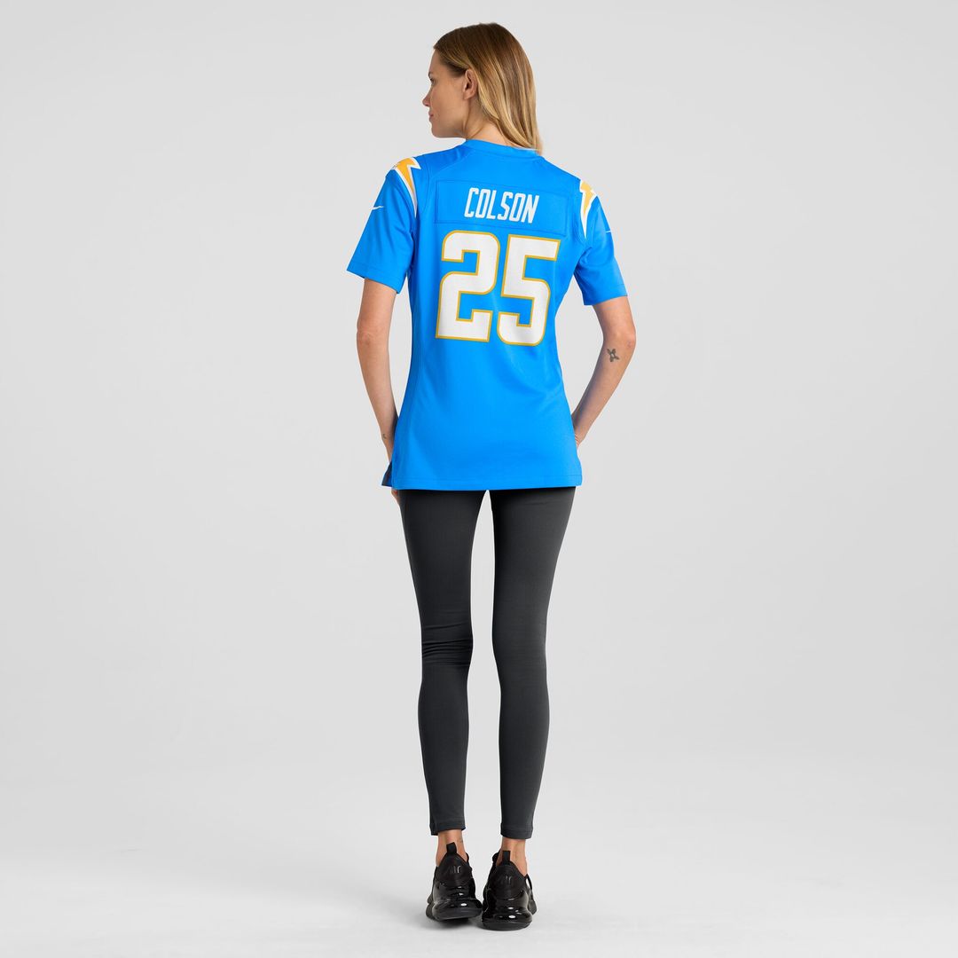 Junior Colson Los Angeles Chargers Women's Game Jersey - Powder Blue