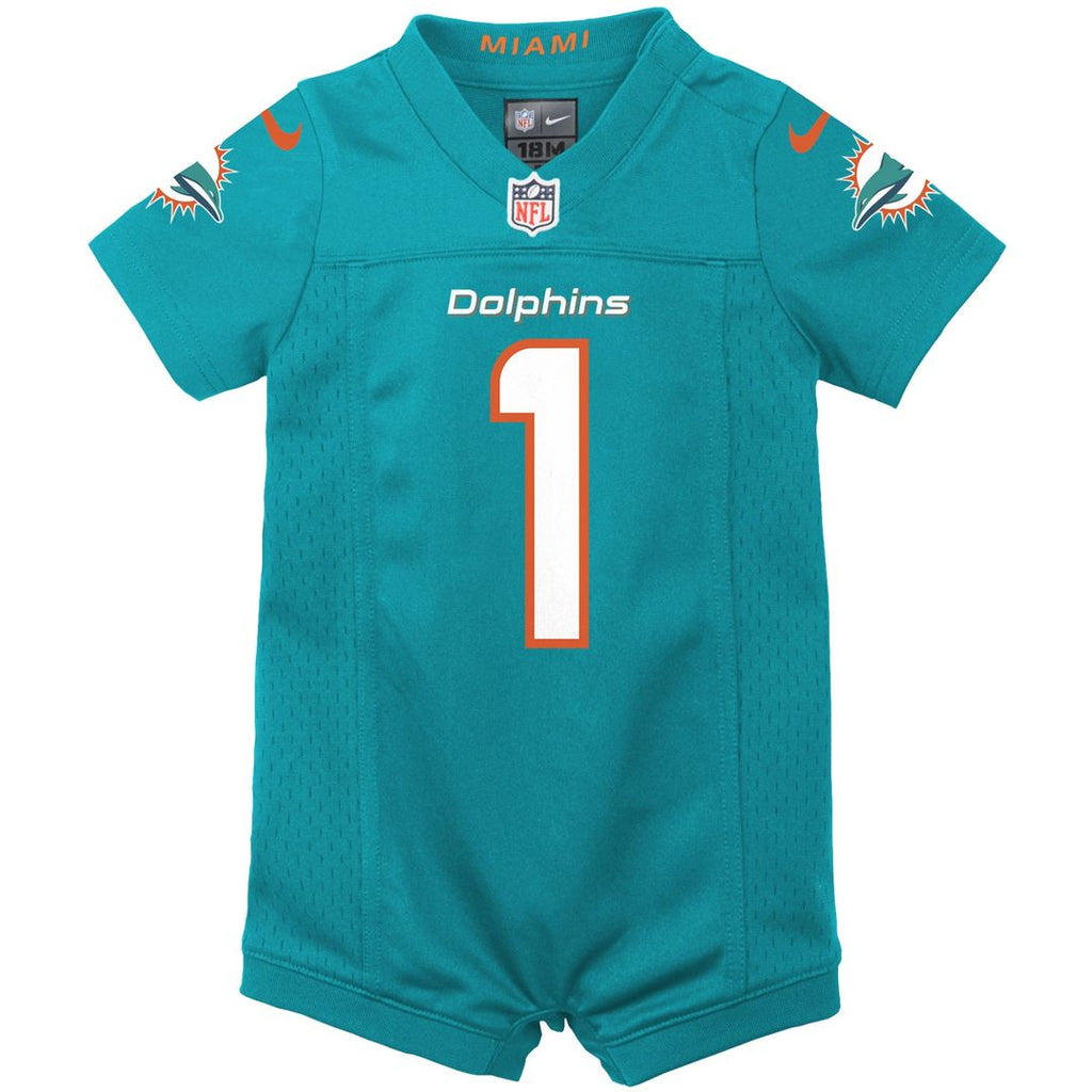 Tua Tagovailoa Miami Dolphins Newborn & Infant Game Romper Jersey - Aqua