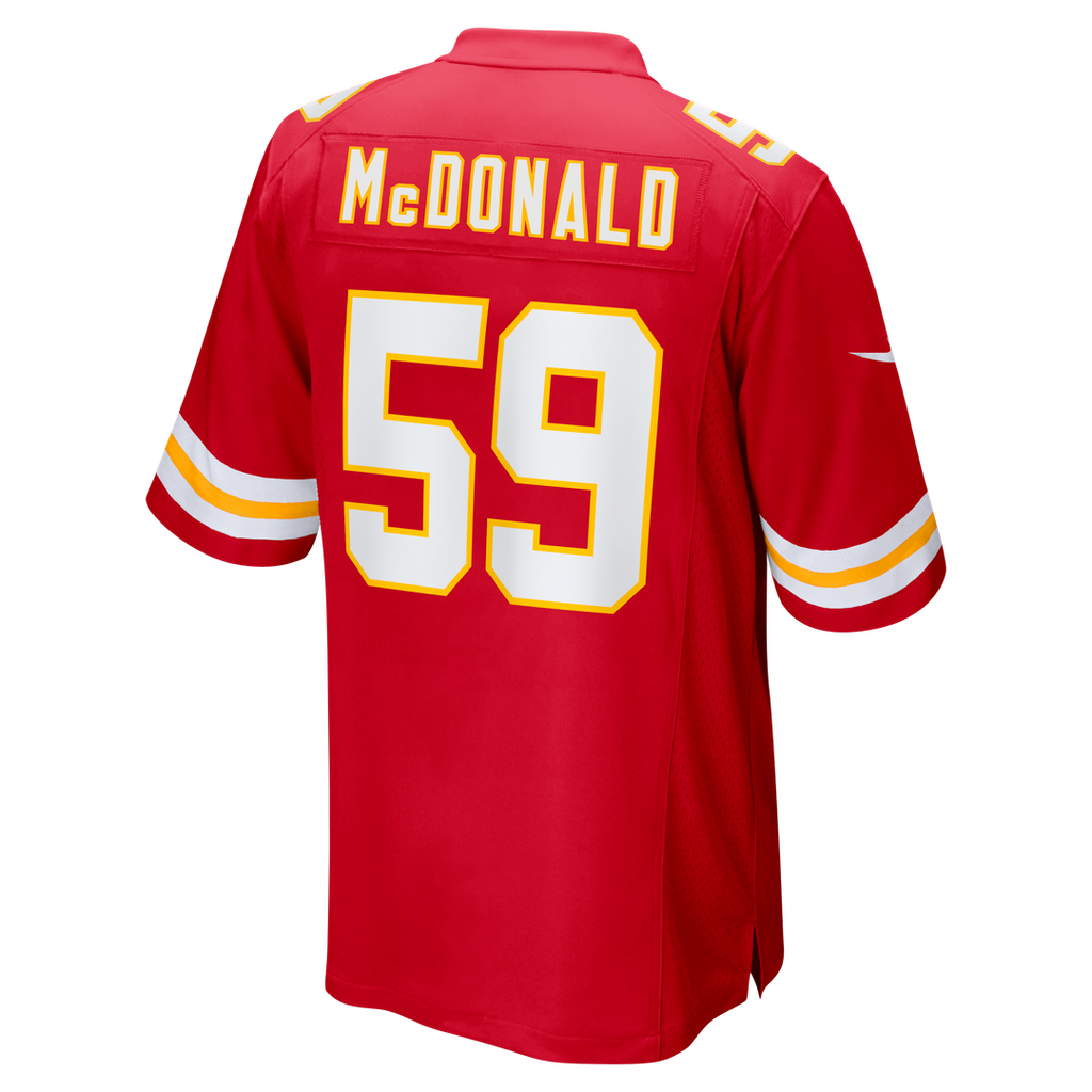 Cooper McDonald Kansas City Chiefs Team Game Jersey - Red
