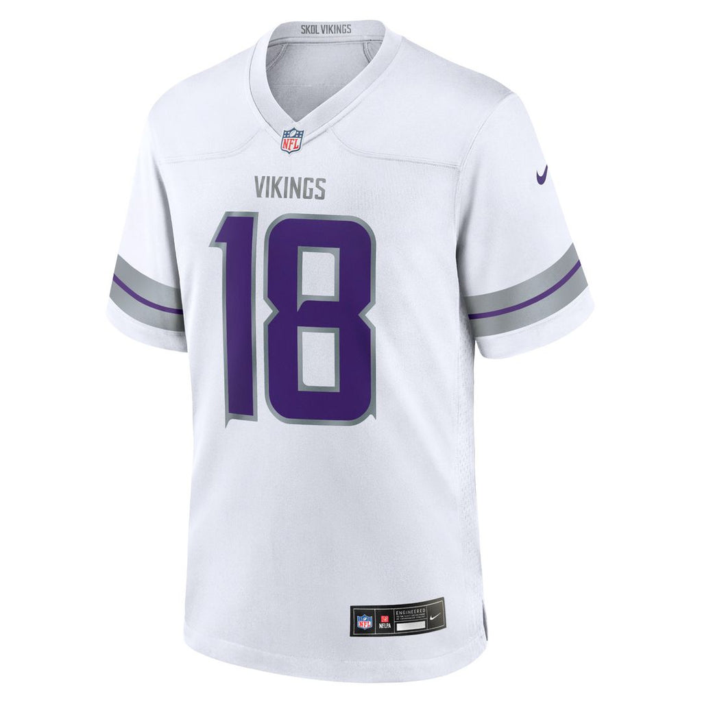 Justin Jefferson Minnesota Vikings Youth Game Jersey - White