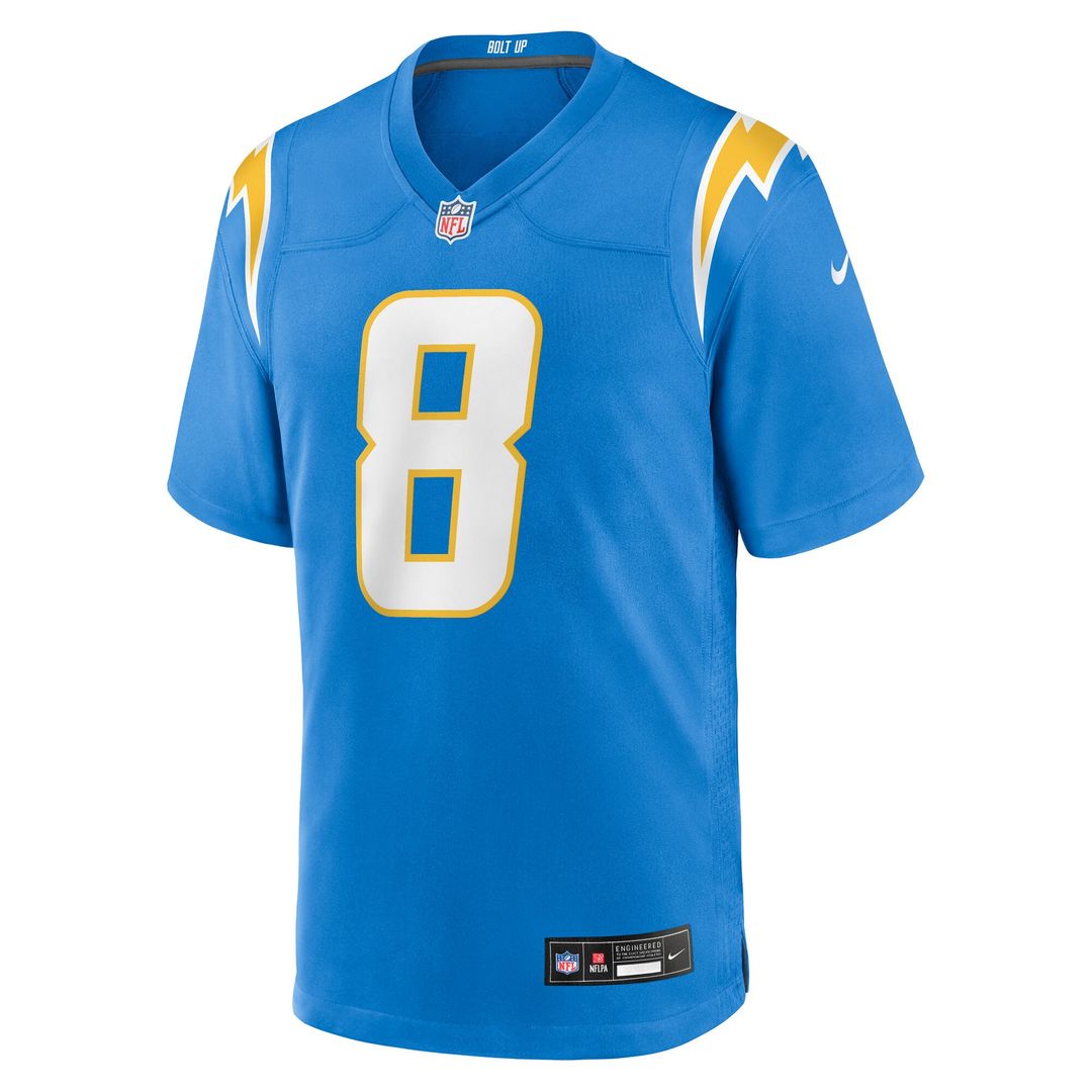 Omarion Hampton Los Angeles Chargers Game Player Jersey - Powder Blue
