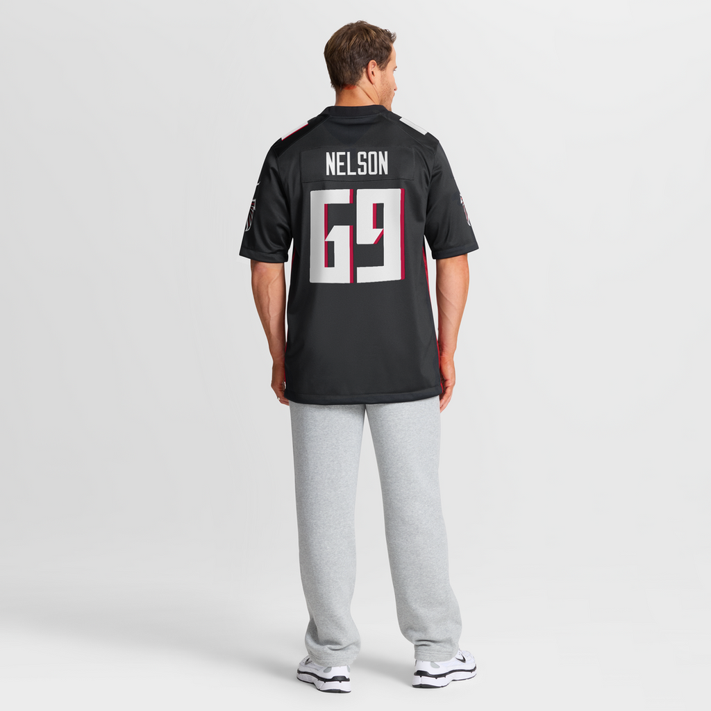Jack Nelson Atlanta Falcons Team Game Jersey - Black