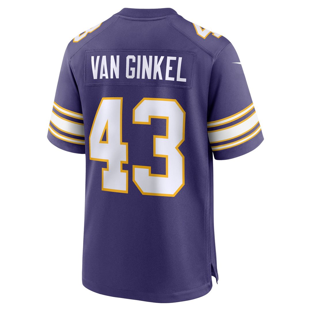 Andrew Van Ginkel Minnesota Vikings Alternate Game Jersey - Purple
