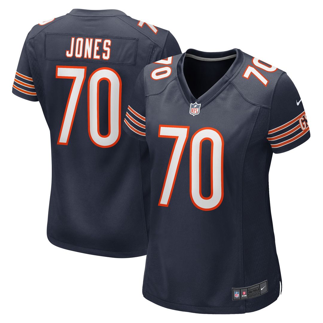 Braxton Jones Chicago Bears Women's Game Player Jersey - Navy