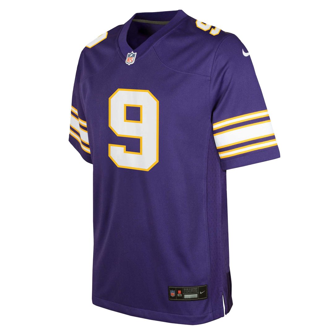 J.J. McCarthy Minnesota Vikings Youth Game Jersey - Purple