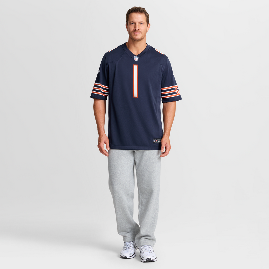 Number 1 Groom Chicago Bears Game Jersey - Navy