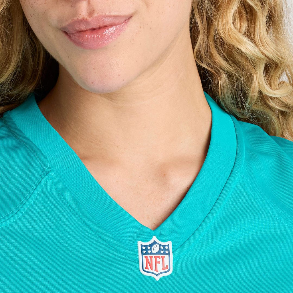 Number 1 Bride Miami Dolphins Women's Game Jersey - Aqua
