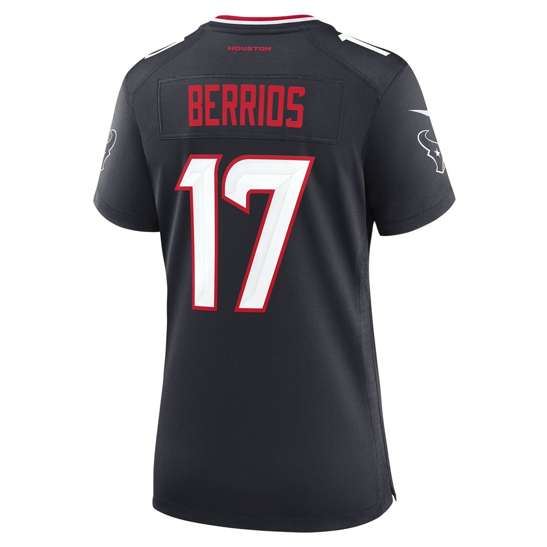 Braxton Berrios Houston Texans Women's Team Game Jersey - Navy