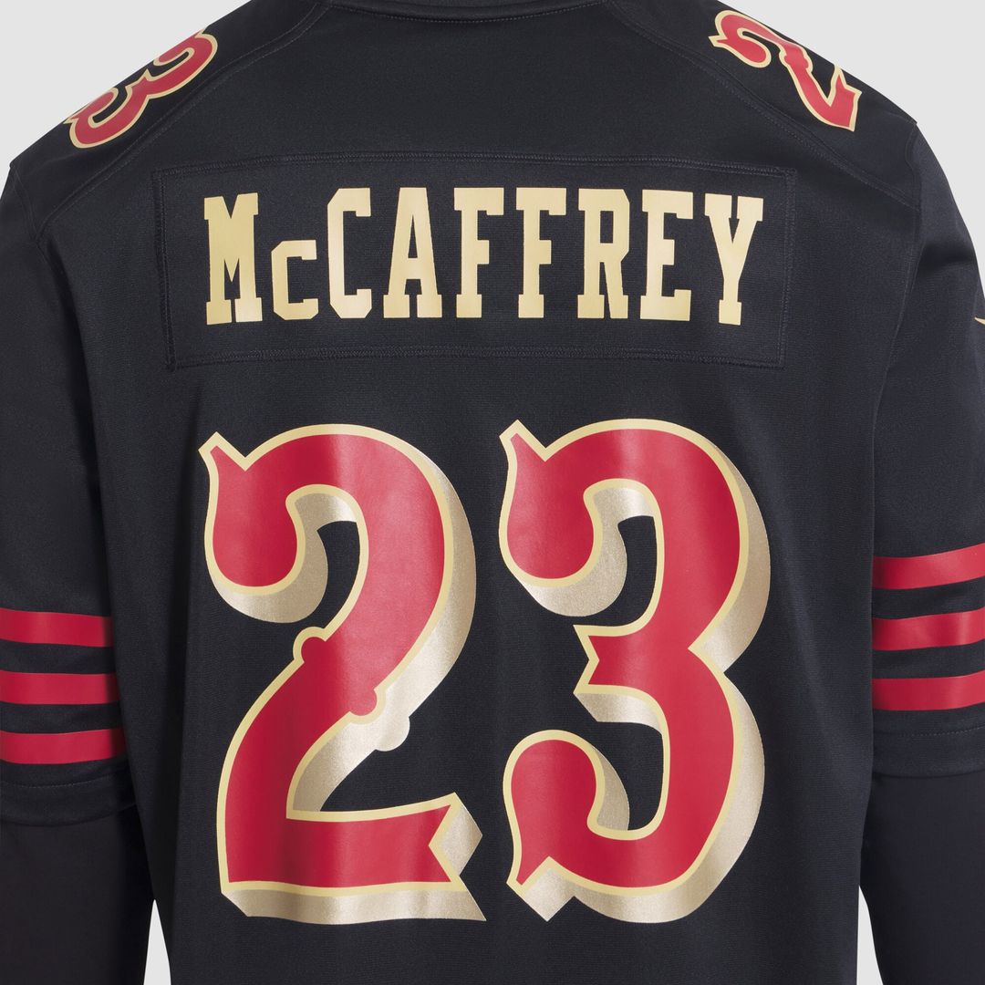 Christian McCaffrey San Francisco 49ers 2025 Rivalries Collection Game Jersey - Black