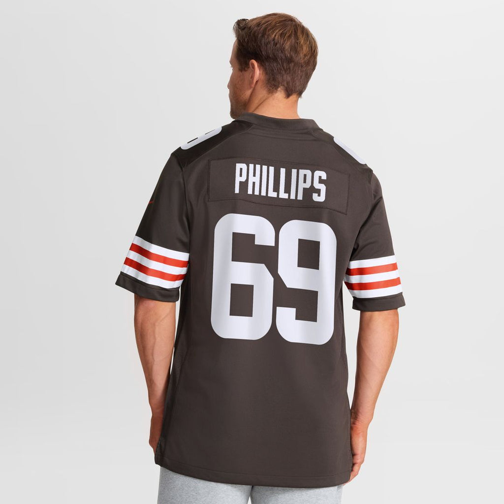 Tyre Phillips Cleveland Browns Team Game Jersey - Brown