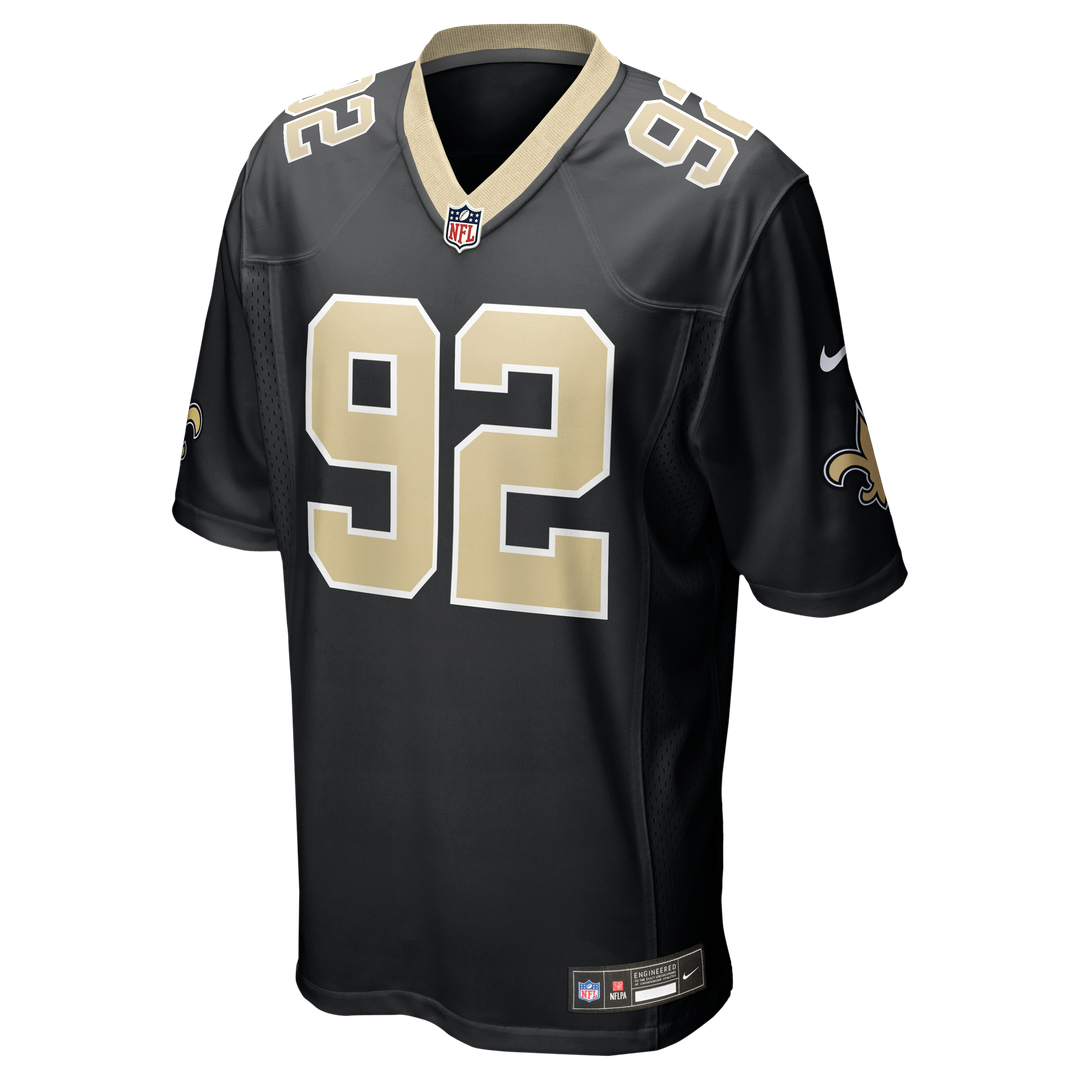 Davon Godchaux New Orleans Saints Team Game Jersey - Black