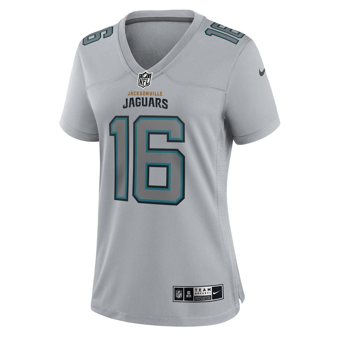 Trevor Lawrence Jacksonville Jaguars Women's Atmosphere Fashion Game Jersey - Gray