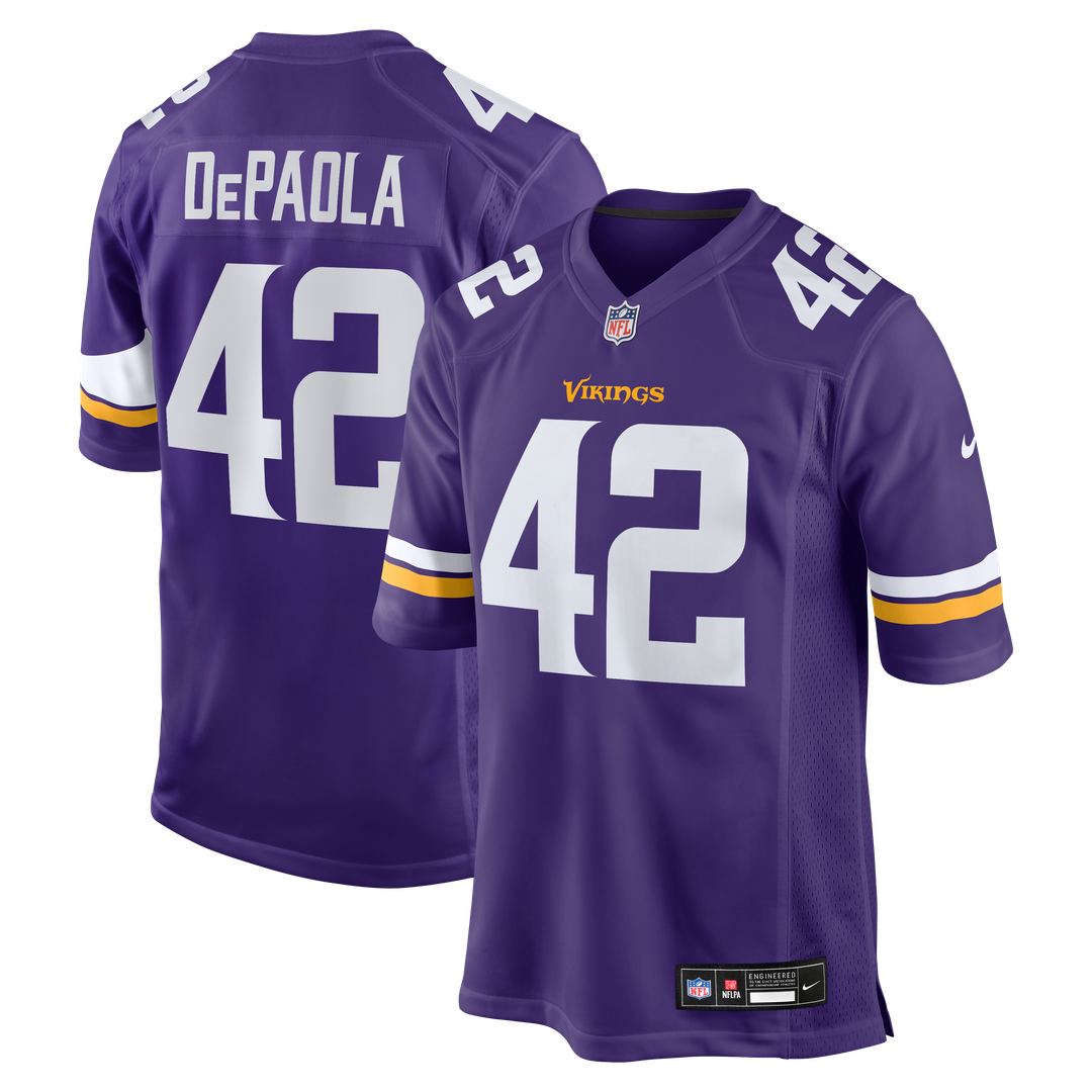 Andrew DePaola Minnesota Vikings Game Jersey - Purple