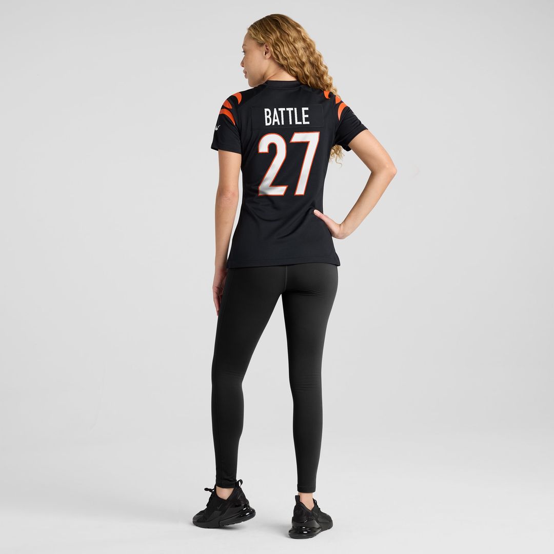 Battle Cincinnati Bengals Women's Team Game Jersey - Black