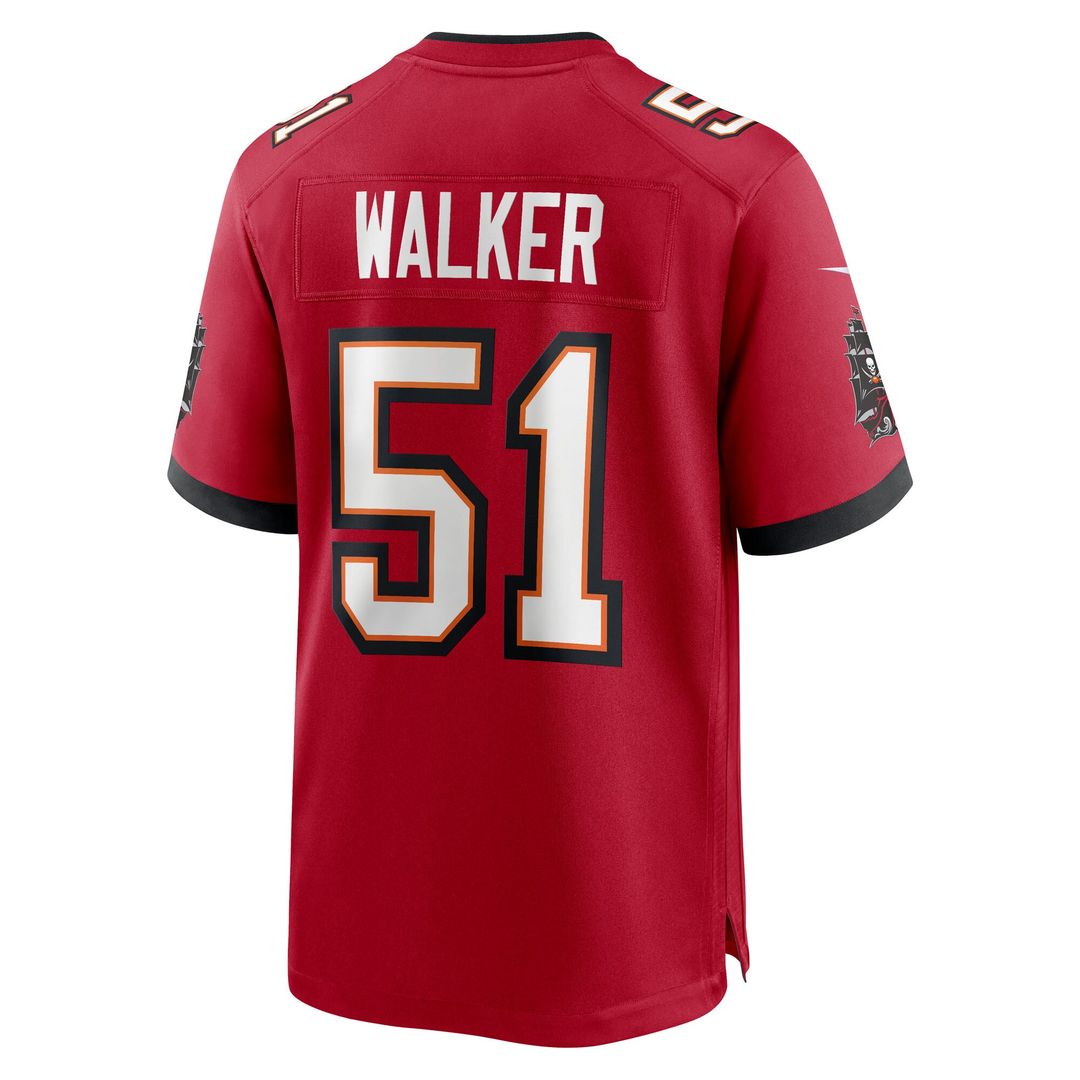David Walker Tampa Bay Buccaneers Team Game Jersey - Red
