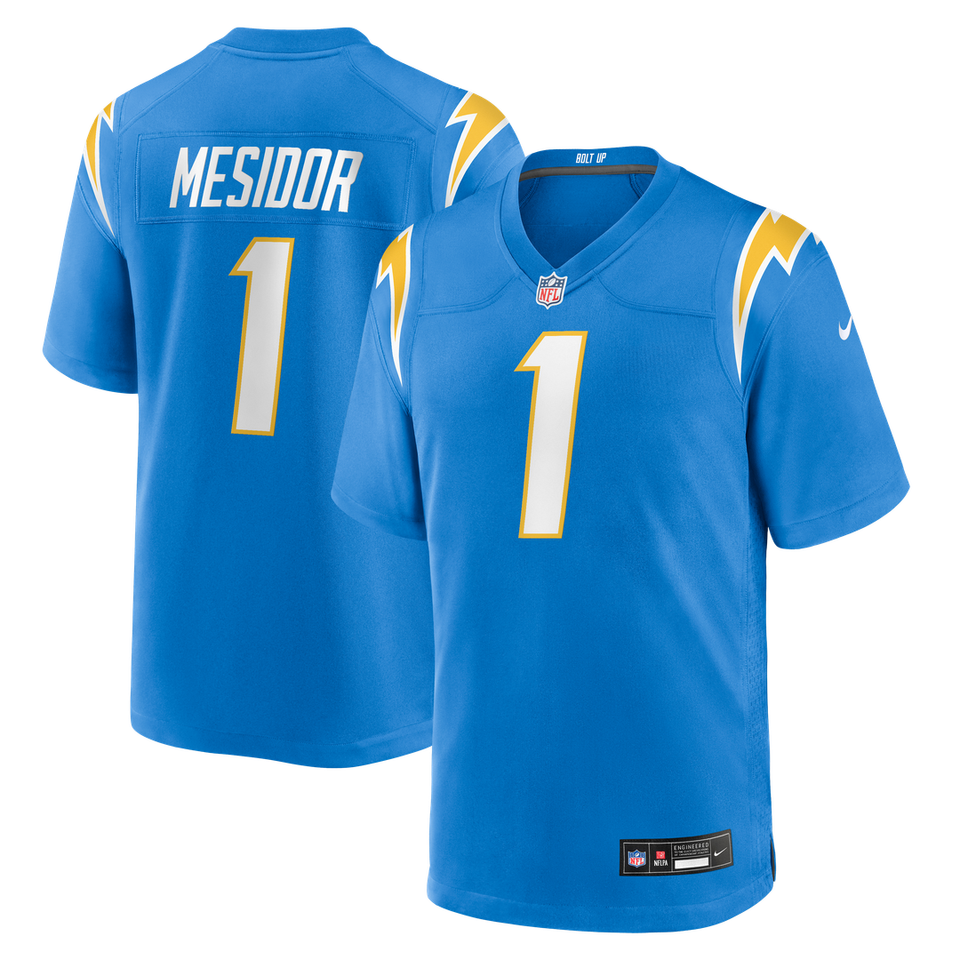 Akheem Mesidor Los Angeles Chargers 2026 Draft First Round Pick No. 22 Team Game Jersey - Powder Blue