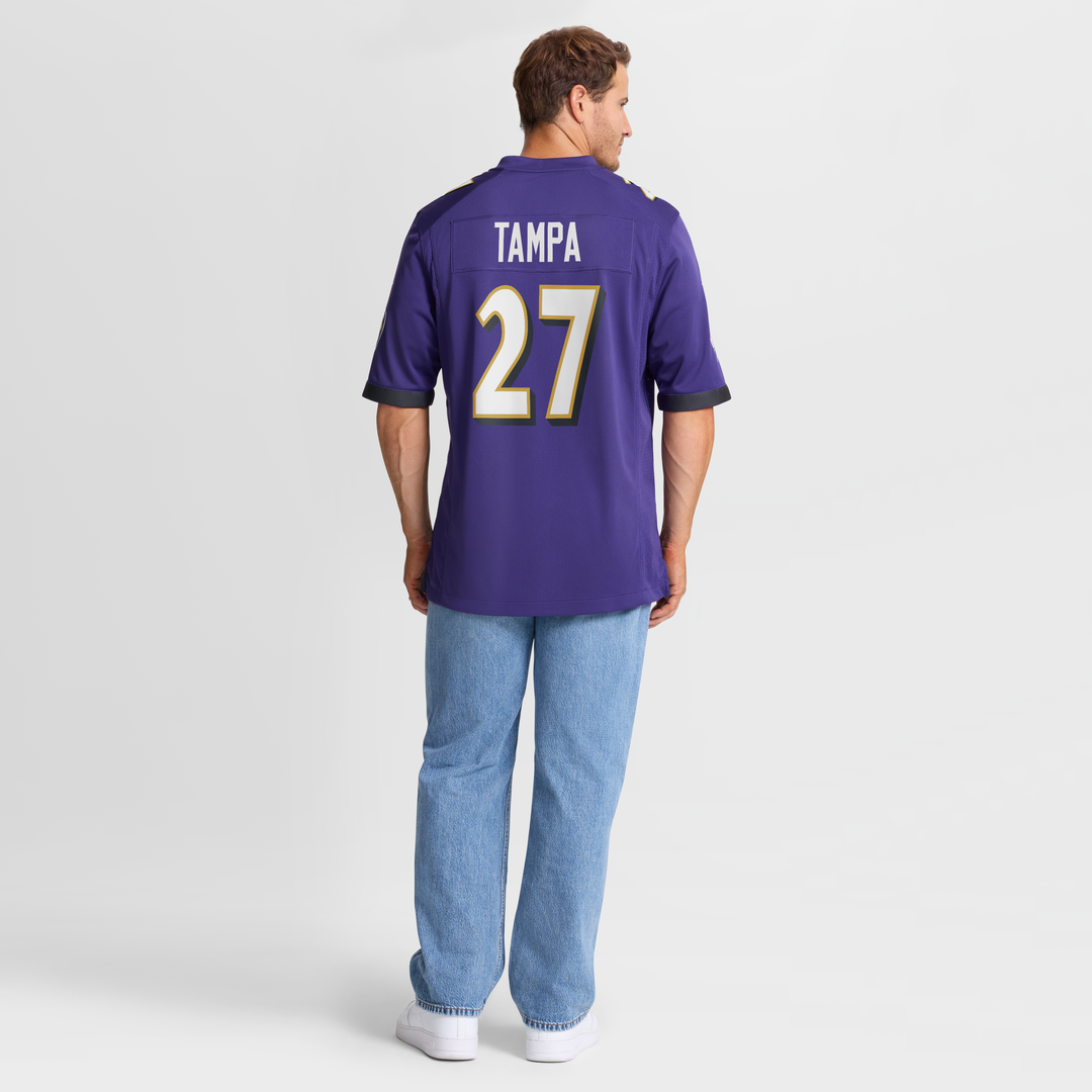 T.J. Tampa Baltimore Ravens Team Game Jersey - Purple
