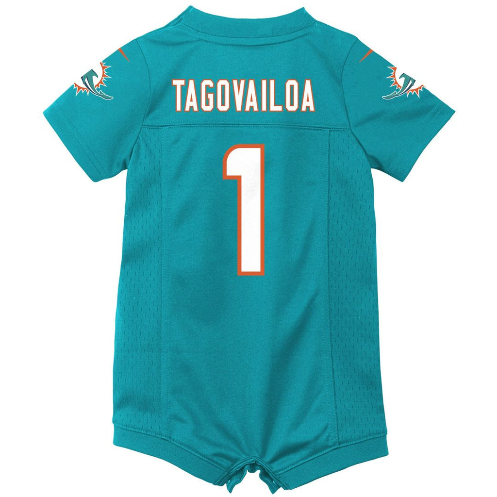 Tua Tagovailoa Miami Dolphins Newborn & Infant Game Romper Jersey - Aqua