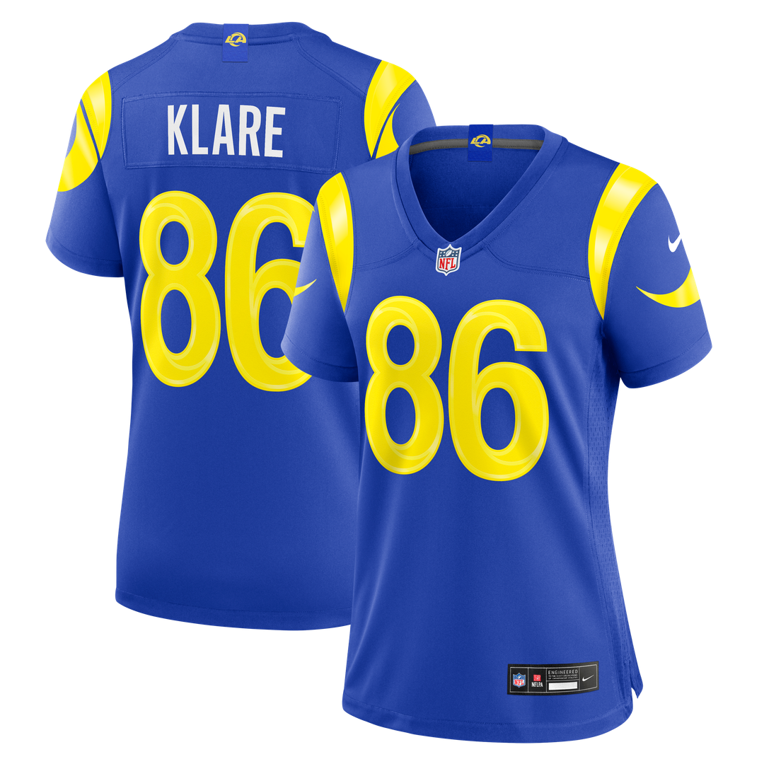 Max Klare Los Angeles Rams Women's Team Game Jersey - Royal