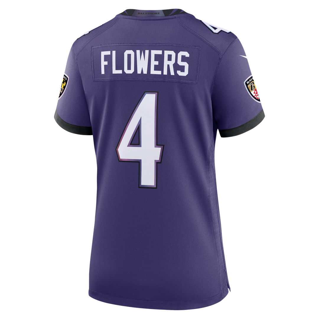 Zay Flowers Baltimore Ravens Women's Alternate Game Jersey - Black