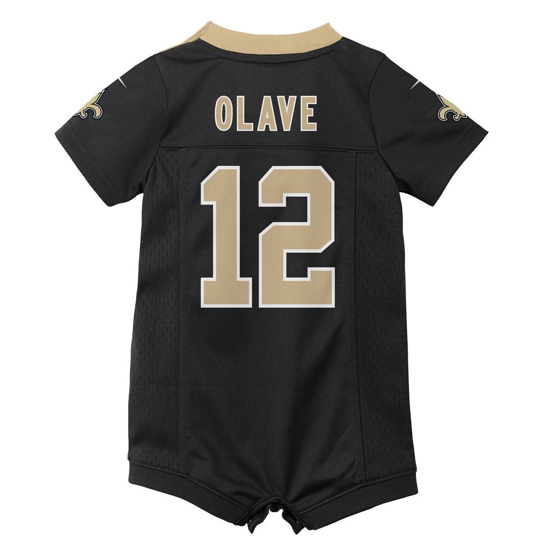 Chris Olave New Orleans Saints Newborn & Infant Game Romper Jersey - Black