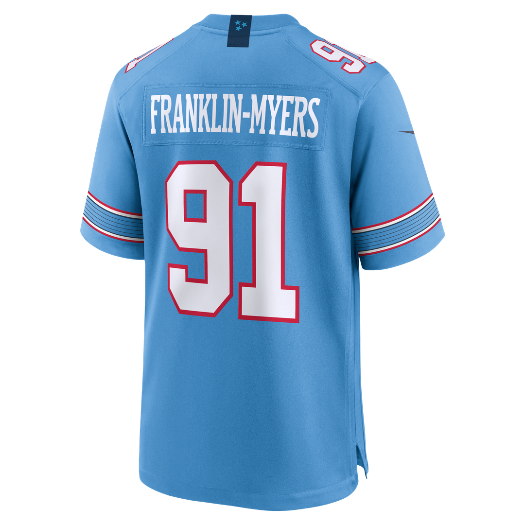 John Franklin-Myers Tennessee Titans Team Game Jersey - Light Blue