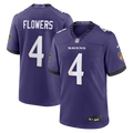 Zay Flowers Baltimore Ravens Team Game Jersey - Purple