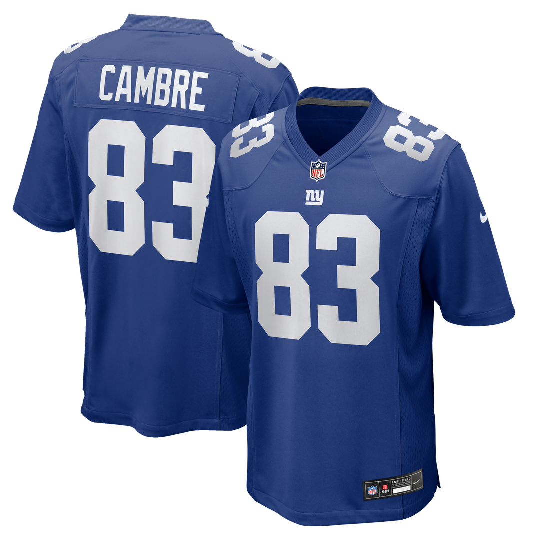 Dalen Cambre New York Giants Team Game Jersey - Royal