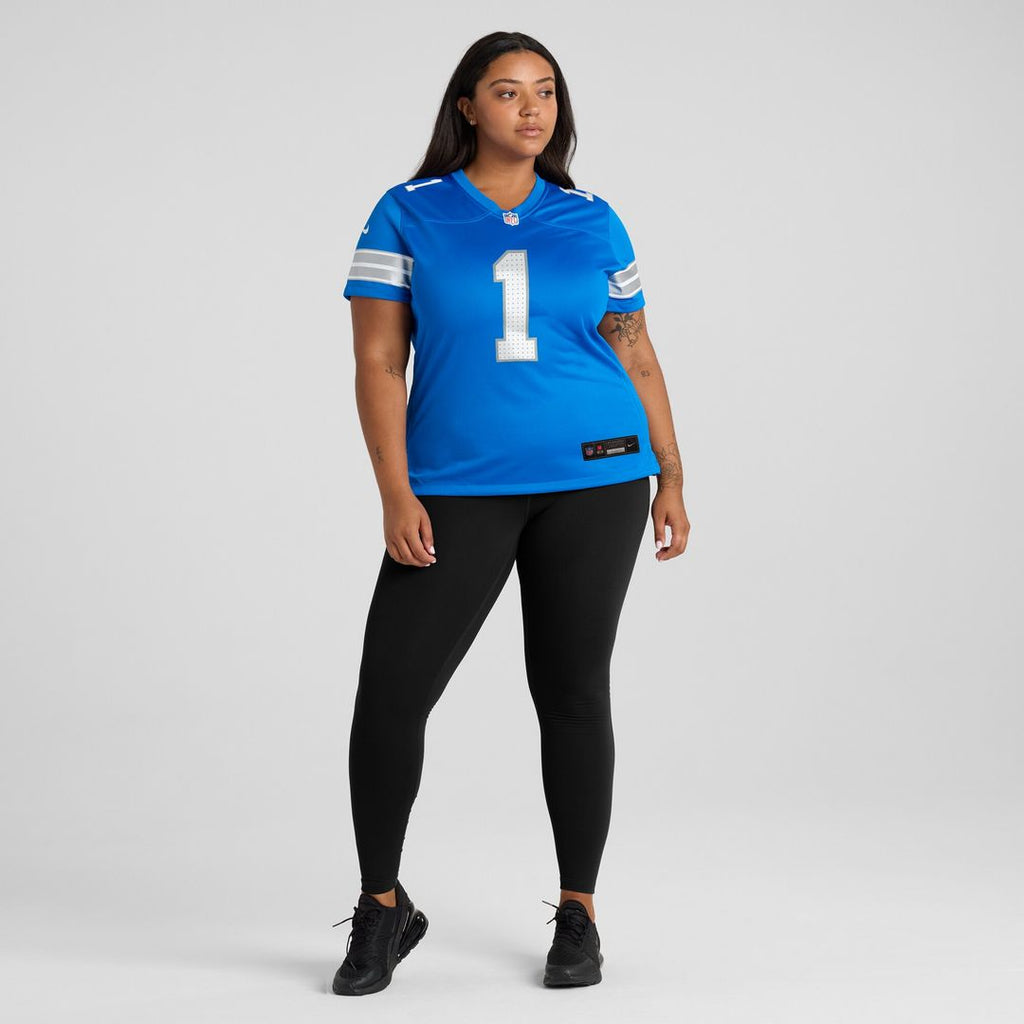 Number 1 Mom Detroit Lions Game Jersey - Blue