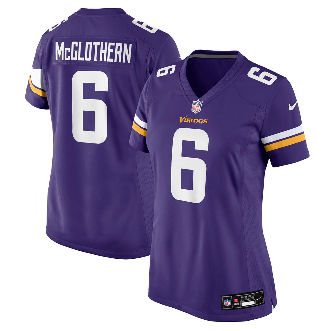 Dwight McGlothern Minnesota Vikings Women's Team Game Jersey - Purple
